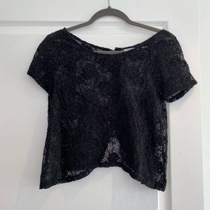 Kimchi Blue black lace crop top